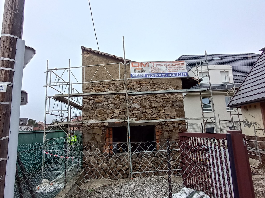 chantier rénovation façade rixheim dmt façades est 2